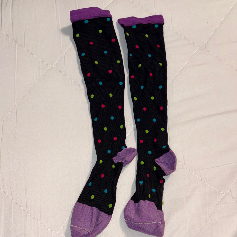 Nurse Mates Black Knee-High Compression Socks